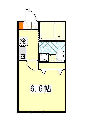 MAYHILLS横濱(1K/2階)の間取り写真