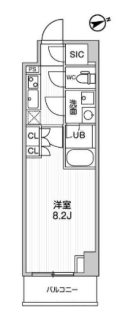 ALTERNA大塚(1K/5階)の間取り写真