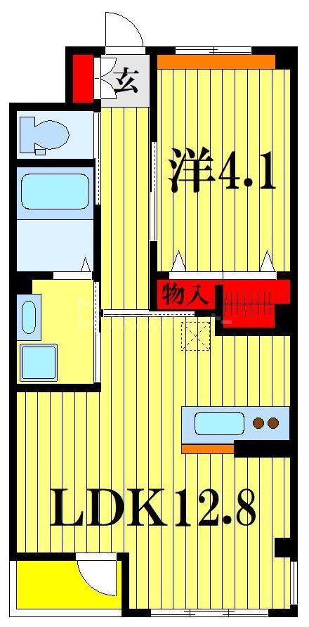 エスペランサ(1LDK/1階)の間取り写真