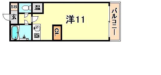 メゾン・ド・アルニカ(ワンルーム/1階)の間取り写真