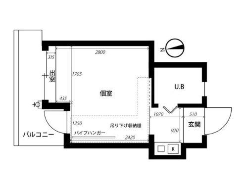 柏木MURA(1K/6階)の間取り写真
