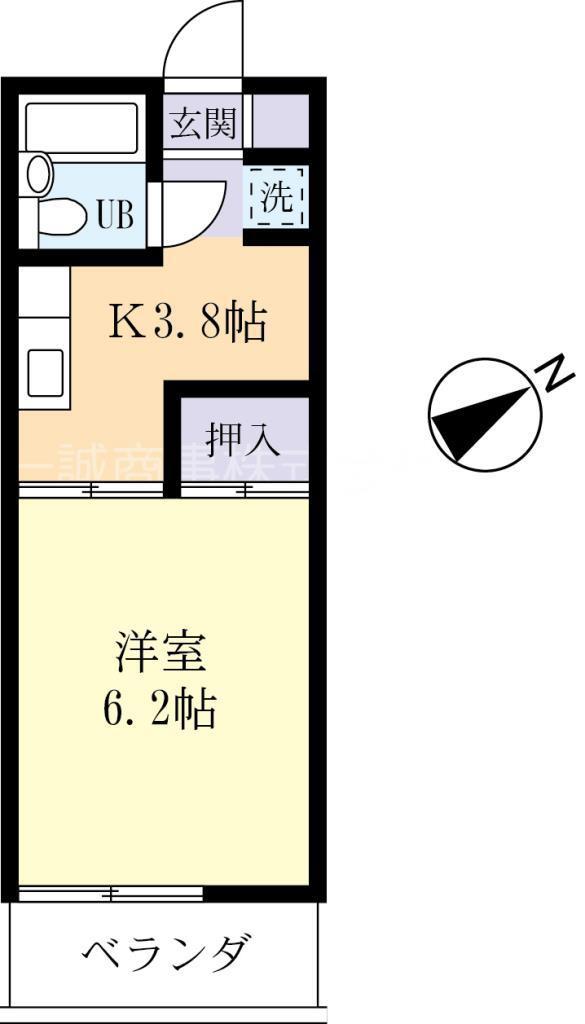 サンライツI(1K/2階)の間取り写真