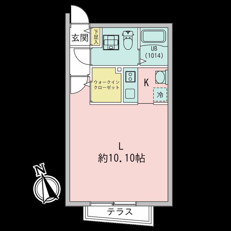 プラティーク久我山(1K/1階)の間取り写真