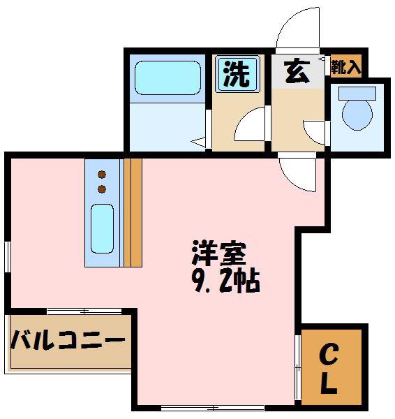 GARDEN RESIDENCE I(ワンルーム/2階)の間取り写真