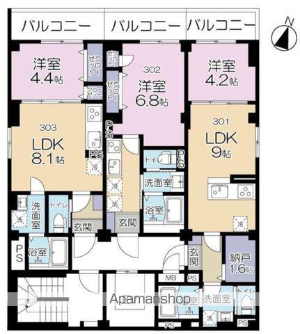 MAISON FUTABA(1K/3階)の間取り写真