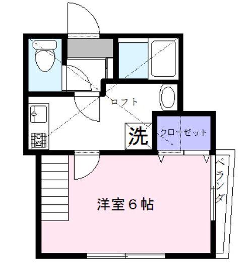DSコート21(1K/2階)の間取り写真