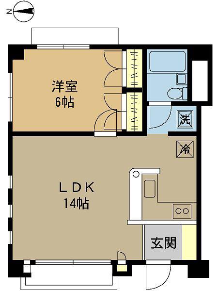 ルミエール(1LDK/2階)の間取り写真