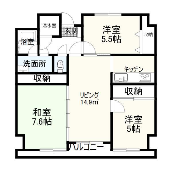 リラシャンテ(3LDK/4階)の間取り写真