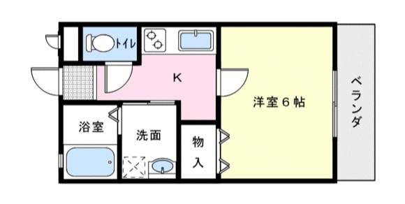 セレッソハイム(1K/1階)の間取り写真