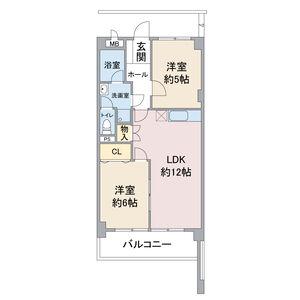グリーンシティ瑞穂(2LDK/1階)の間取り写真