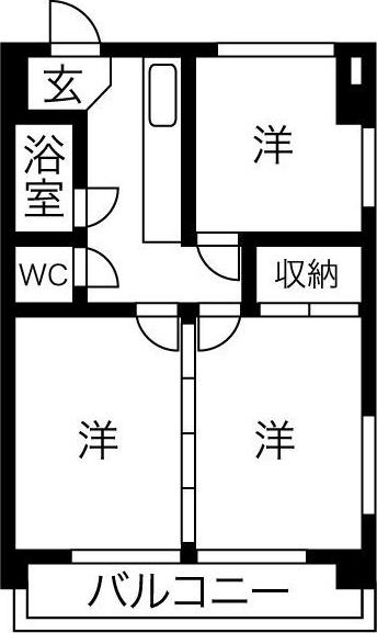 栄和ビル(3K/4階)の間取り写真