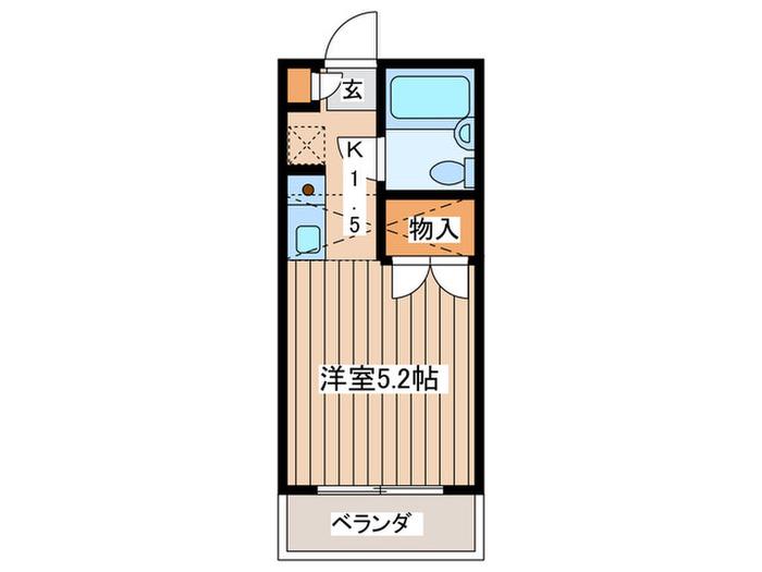 カレッジコーポ吉田(1K/1階)の間取り写真