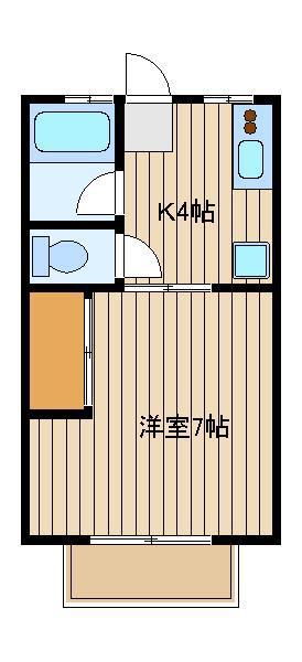 シティハイム大泉(1K/1階)の間取り写真