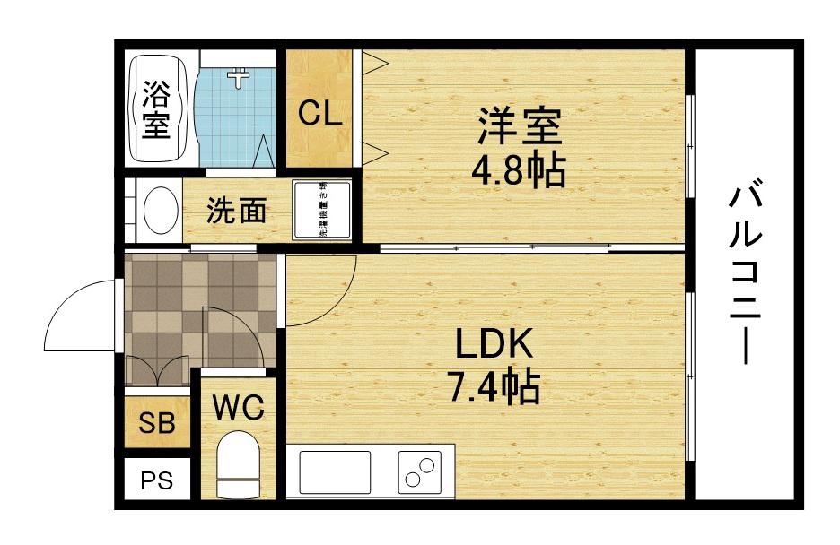 PROSPER KNOWLEDGE BASS プロスパーナレッジベース(1LDK/3階)の間取り写真