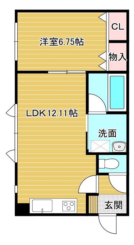 グレースHIRO(1LDK/3階)の間取り写真