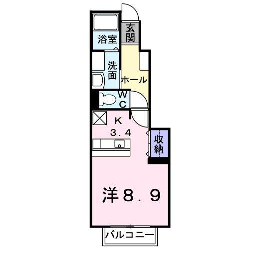 DEFI住吉(ワンルーム/1階)の間取り写真