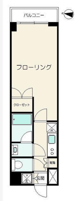ELVIENT EARTH大森山王(1K/2階)の間取り写真