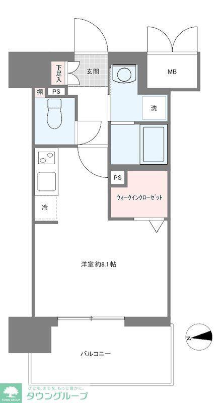 パルティール吹上アネックス(ワンルーム/4階)の間取り写真