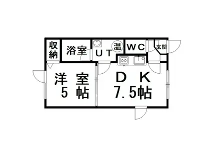 シャルマンBYURBAN(1DK/1階)の間取り写真