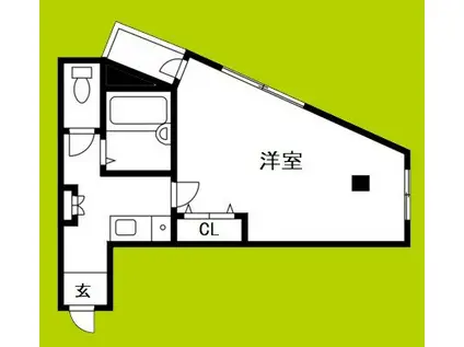 ハイツ雅5号館(ワンルーム/3階)の間取り写真