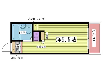ネオダイキョー三宮(ワンルーム/5階)の間取り写真