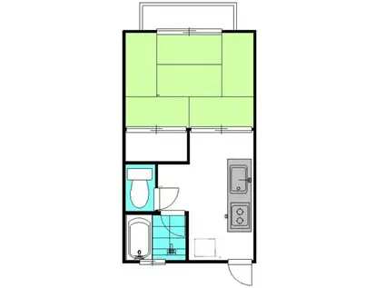 ジュエルボックス・ハギワラ(1K/2階)の間取り写真