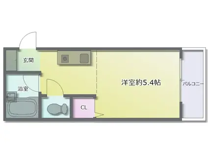 プレアール八尾本町(1K/2階)の間取り写真