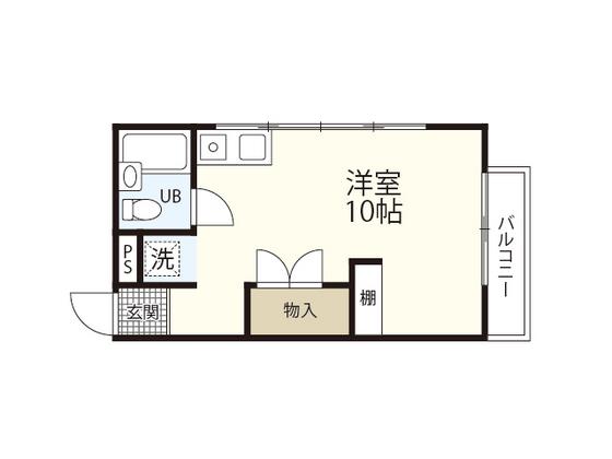 大成ハイム(ワンルーム/1階)の間取り写真