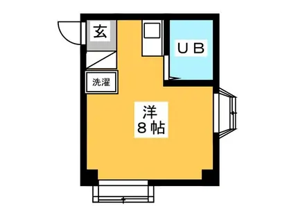 アルファーステージII(ワンルーム/2階)の間取り写真