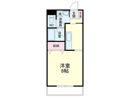 オリオンアパートメント(1K/4階)の間取り写真