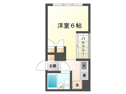 西舞子メゾン(ワンルーム/3階)の間取り写真