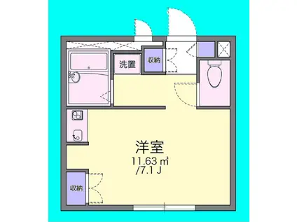 エステート(1K/1階)の間取り写真