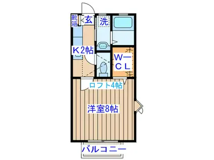 ALTEC DEUX(1K/1階)の間取り写真