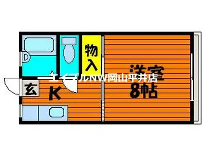 カーサベルデ(1K/1階)の間取り写真