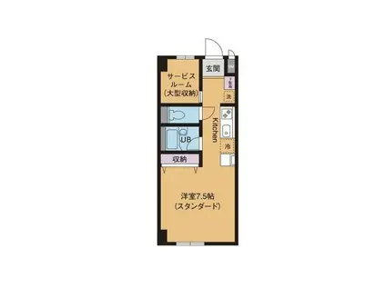 片野ビル(1SK/3階)の間取り写真