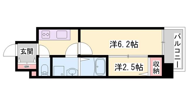 アルティザ(1DK/4階)の間取り写真