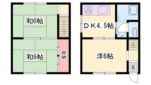 ハイツなす(3DK/2階)の間取り写真
