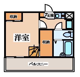 レオパレスセジュール新保(1K/3階)の間取り写真