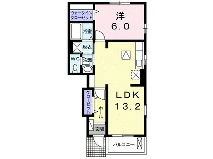 モンテ グランデ I(1LDK/1階)の間取り写真