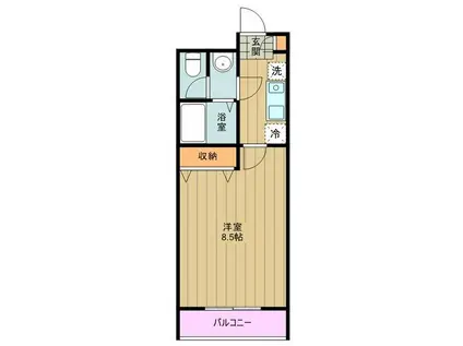 プレステージ立川(1K/8階)の間取り写真