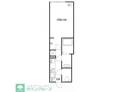 MQUARTO与野(1K/1階)の間取り写真