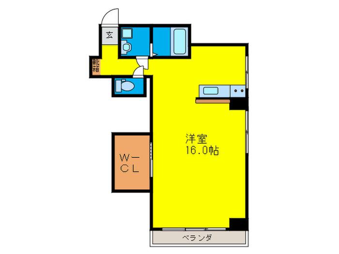 鷹ノ橋マンション(ワンルーム/7階)の間取り写真