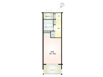 ライオンズヴィラ軽井沢弐番館(ワンルーム/2階)の間取り写真