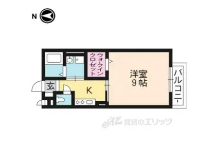 アルブルヴィラージュ(1K/2階)の間取り写真