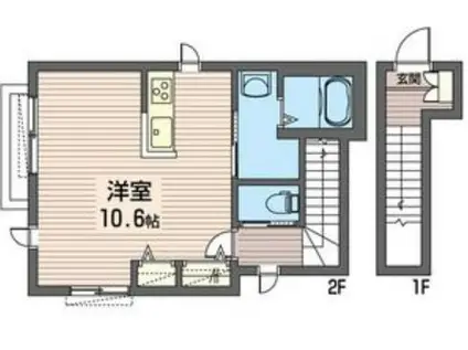 オータムリーフ椎名町(ワンルーム/2階)の間取り写真