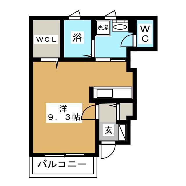 サウザンコートA(ワンルーム/1階)の間取り写真