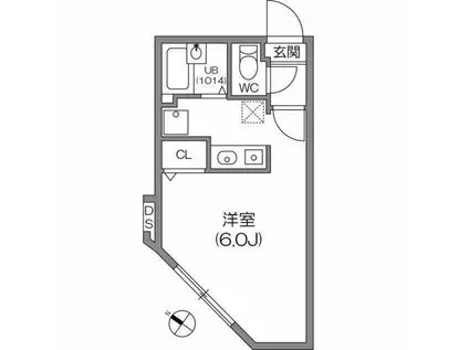 ZESTY小石川(ワンルーム/4階)の間取り写真