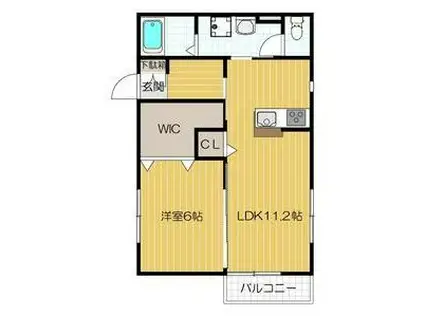 LA FENICE KOKITAII(1LDK/1階)の間取り写真