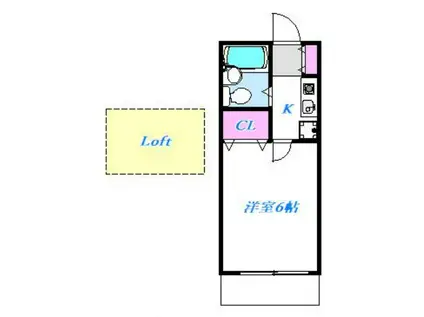 児玉マンション(ワンルーム/2階)の間取り写真