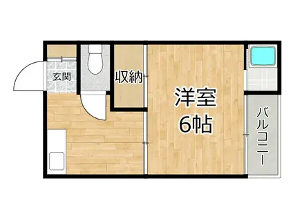 カンキマンション(1DK/2階)の間取り写真